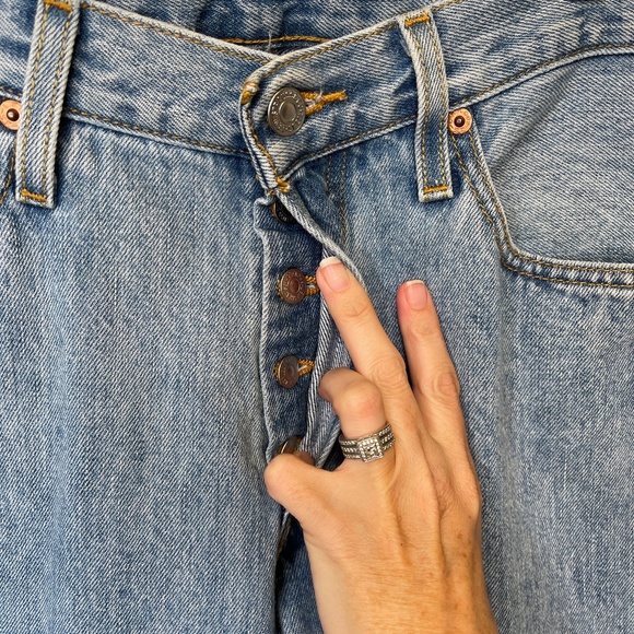 Levi’s 501 | VTG Perfect Wash Button Fly Straight Leg Unisex Mom Denim Dad Jeans - Picture 4 of 15
